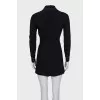 Dress with contrast stitching
