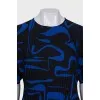 Printed dress with wide sleeves