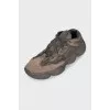 Замшевые кроссовки Yeezy 500