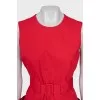 Red denim dress