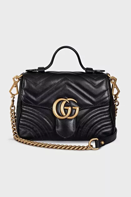Кожаная сэтчел GG Marmont