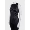 Black sleeveless blouse