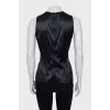 Black sleeveless blouse