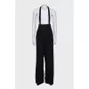Wool trousers with suspenders