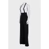 Wool trousers with suspenders