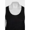 Black dress with brand logo