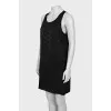 Black dress with brand logo