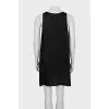 Black dress with brand logo