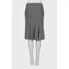 Straight cut skirt with pleats at the back