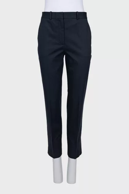 Cropped trousers with pockets