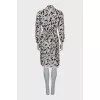Silk Wrap Dress with Print