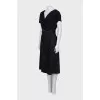 Fitted dress with translucent top