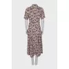 Floral Print Dress with Buttons