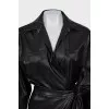 Wrap dress with patch pockets