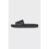 Men's leather slippers with signature print