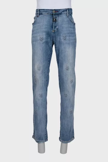 Men's jeans with skulls