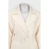 White wool coat