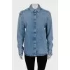 Straight cut denim shirt with buttons
