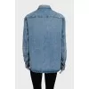 Straight cut denim shirt with buttons
