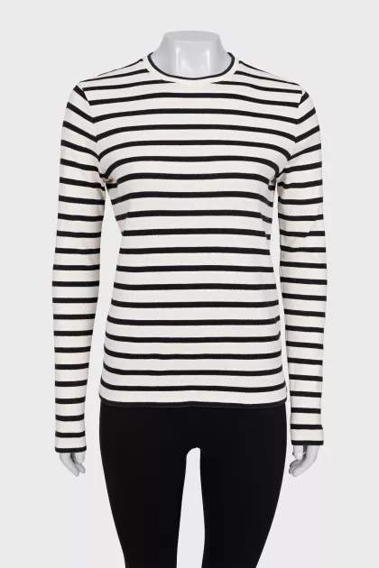 Longsleeve in black and white stripes