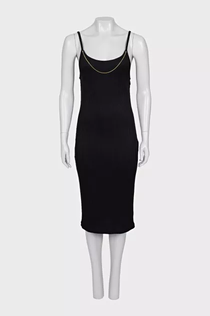 Bodycon dress decorated with chain