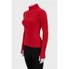 Turtleneck sweater with brand logo