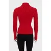 Turtleneck sweater with brand logo