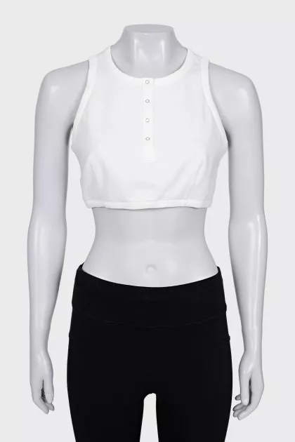 Crop top with buttons