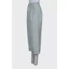 Straight trousers in green