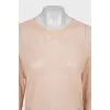 Orange mesh long sleeve