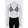 Grey mesh top