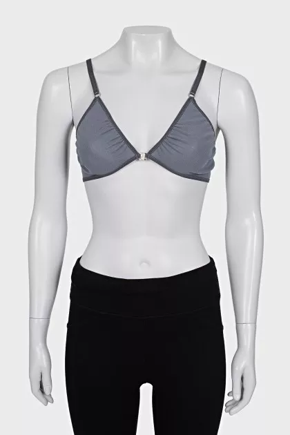 Grey mesh top