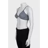 Grey mesh top