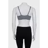 Grey mesh top