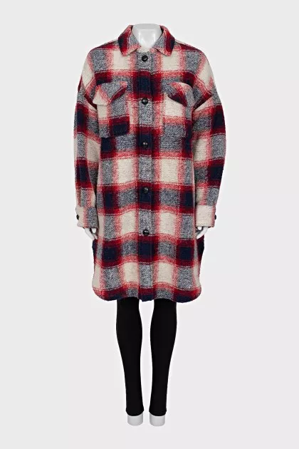 Checkered button down cardigan
