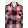Checkered button down cardigan