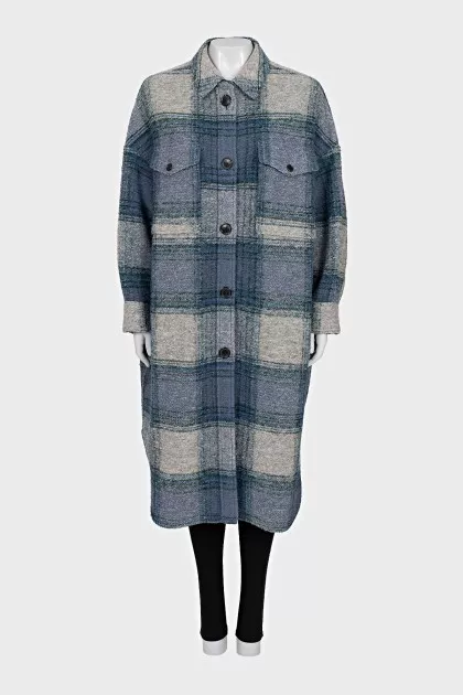 Cardigan with patch pockets and buttons