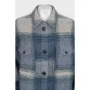 Cardigan with patch pockets and buttons