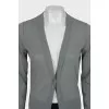 Green cardigan with a button