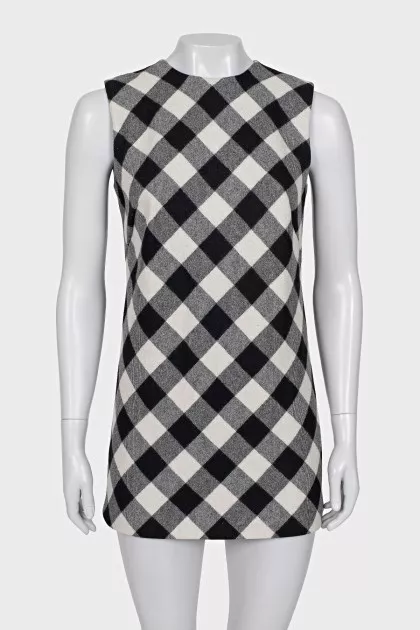 Checkered mini dress