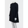 Wool dress with lace collar