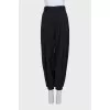 Black wool trousers