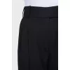 Black wool trousers