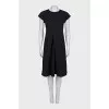Black dress with pleats