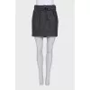 Gray skirt with belt