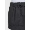 Gray skirt with belt