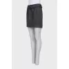 Gray skirt with belt