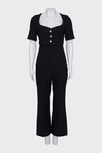 Jumpsuit with trousers with accent buttons