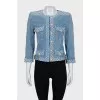 Denim jacket with gold hardware