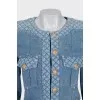 Denim jacket with gold hardware